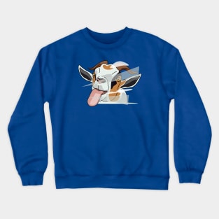 Glass Licking Goat Crewneck Sweatshirt